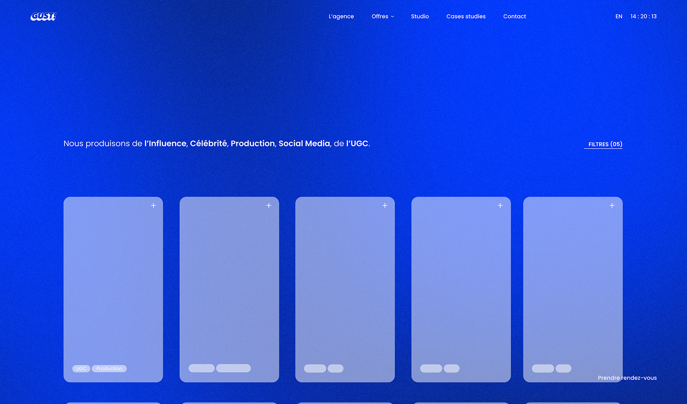 Gust — Case studies listing page